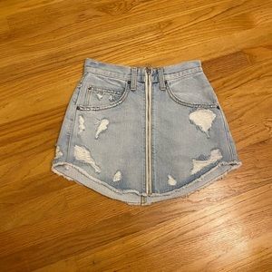 💫LF Beatrice Zuni zip up front denim skirt
